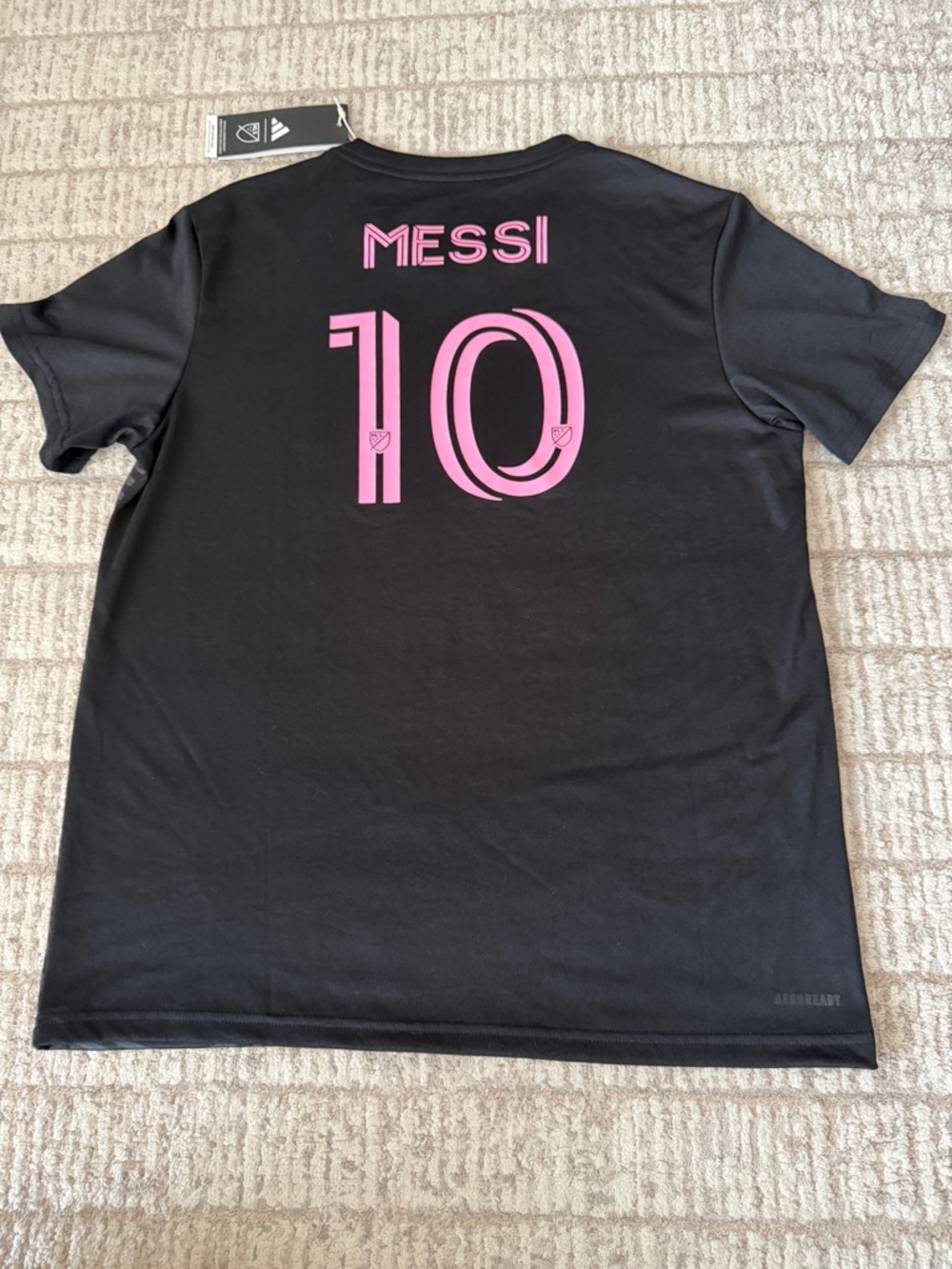 Adidas Lionel Messi Black and Pink Miami Soccer Jersey Women’s M BNWT
